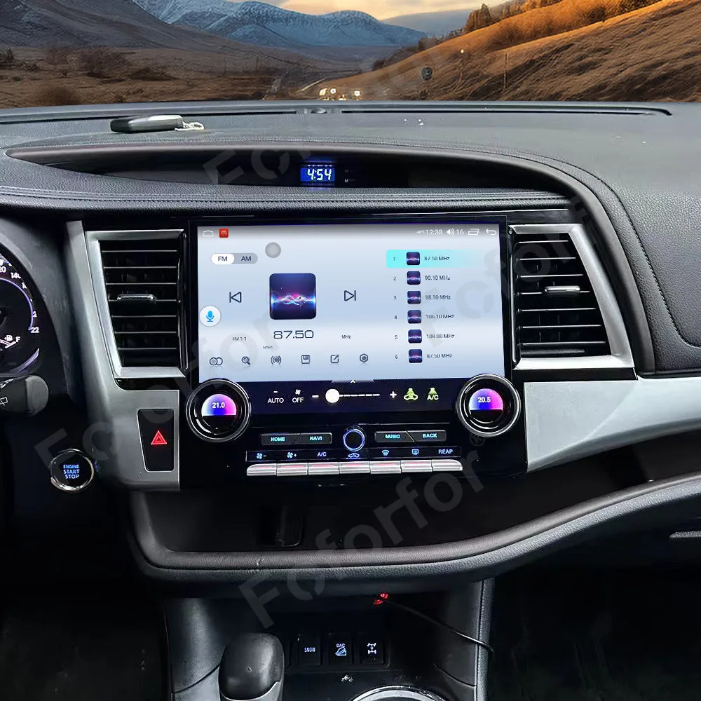 12.6 Inch Carplay For Toyota Highlander 2015-2021 Android 13 Auto Stereo With GPS Navigation WIFI Mirrorlink Radio Head Unit