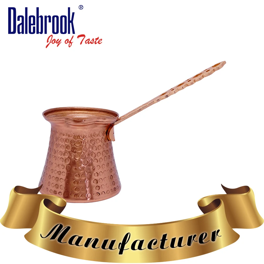 
Dalebrook Turkish Arabic Greek Cezve Ibrik Brass Copper Coffee Pot Coffee Mug Warmer Milk Pot Cup with Lid for Cookware Set 