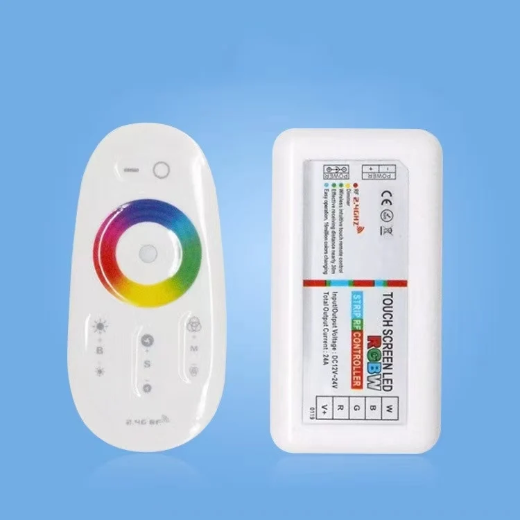 Factory hot sale 2.4G full touch controller RGBW colorful only led 6 keys 4 in 1 light strip controller