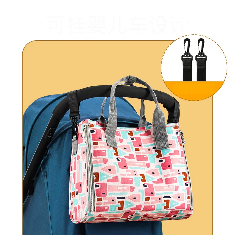 Fashion Large Capacity Multipurpose Mommy Tote Bag Baby Hanging Diaper Storage Organizer Bag for Baby Carriage