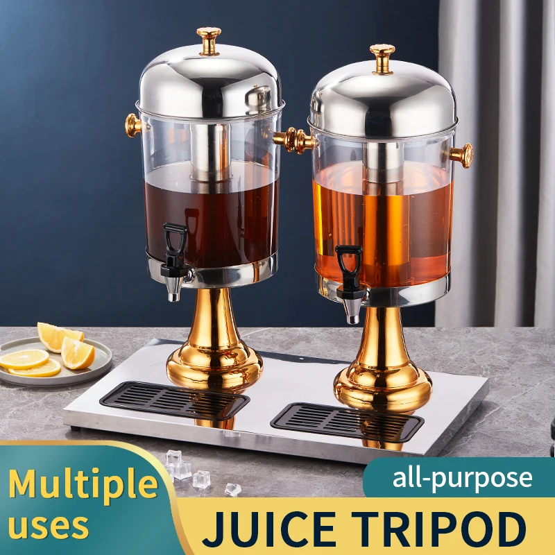 3 Tank Stainless Steel Juice Beer Tower Dispenser Commercial Milk Dispensers For Hotel Cafeteria Buffet