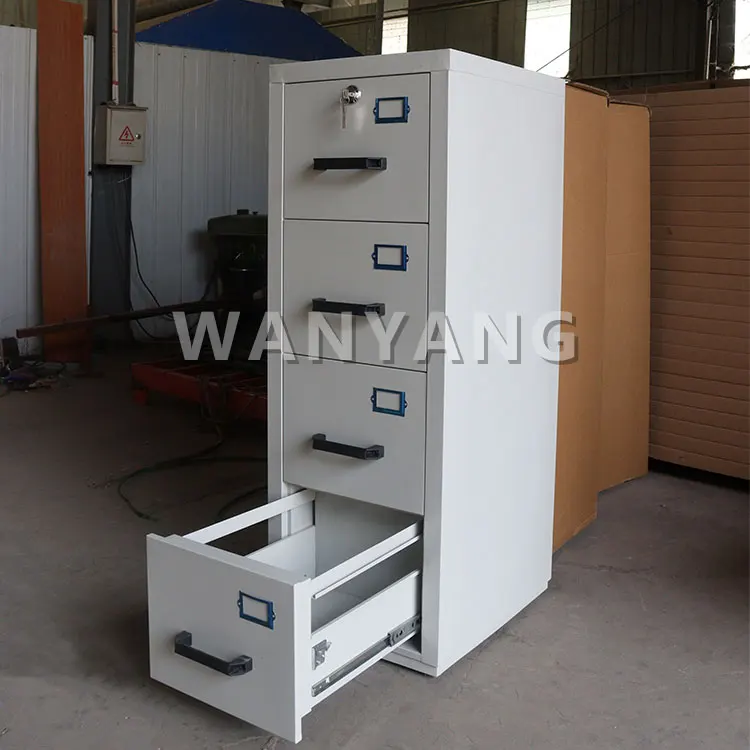 iron vertical fire resistant pictures index card staff 4 drawer storage furniture office steel metal filing cabinet locks