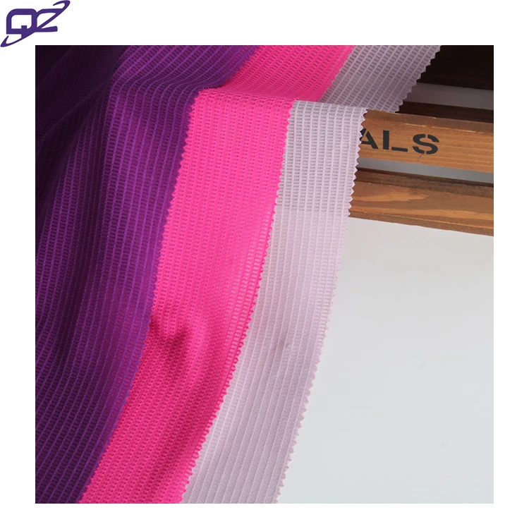 Customized breathable elastic jacquard polyester spandex 4 way stretch mesh fabric for sports wear lining