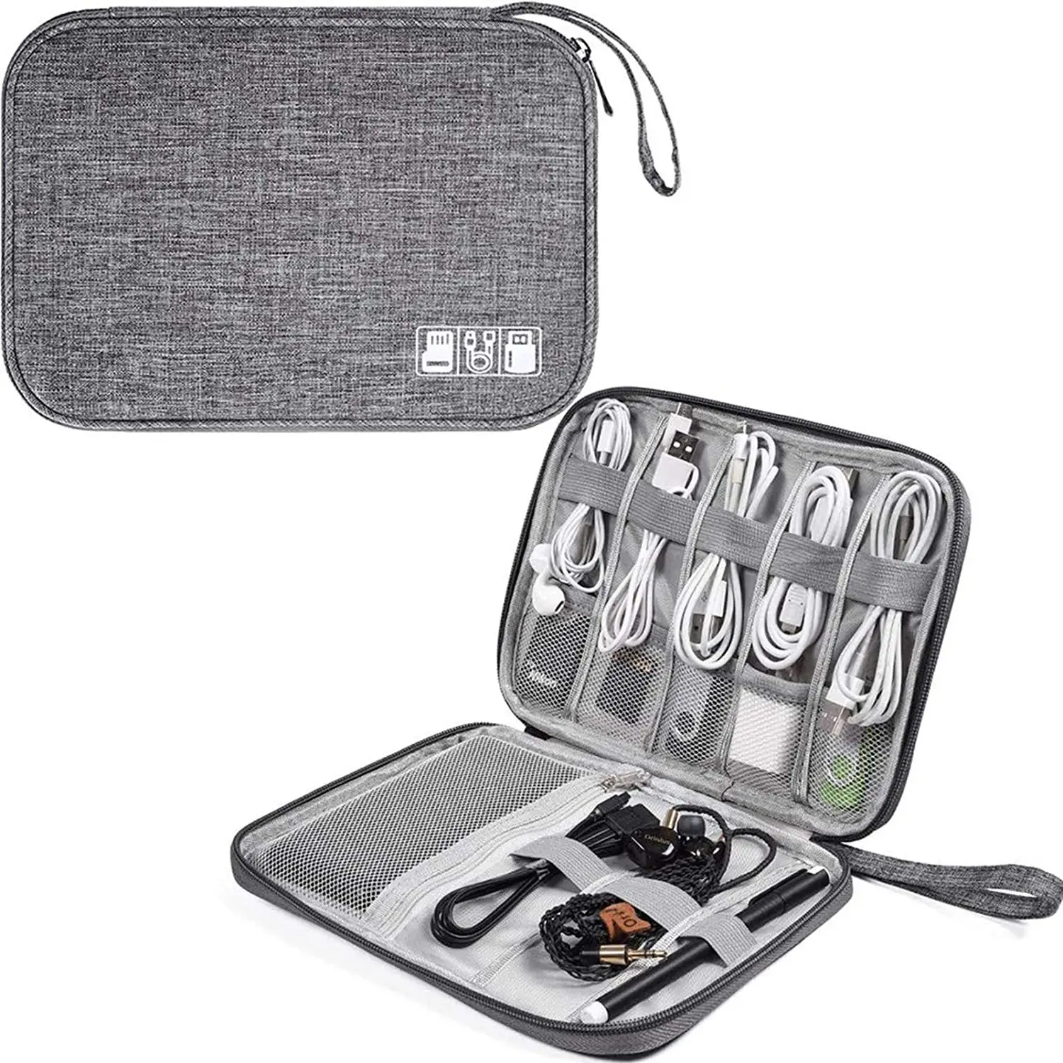 Wholesale Portable Travel Single-Layer Multi-Functional Digital Data Cable Usb Organizer Storage Bag