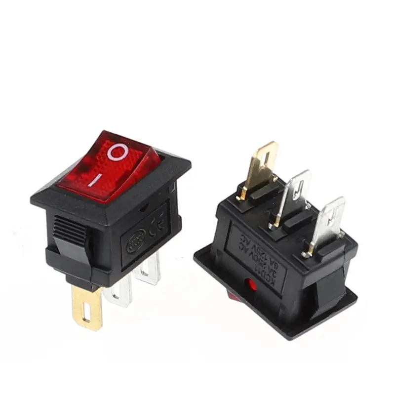 3 положение ВКЛ/ВЫКЛ на подсветкой 250vac 16a T100 55 6-контактный переходник с внутренней кулисный переключатель