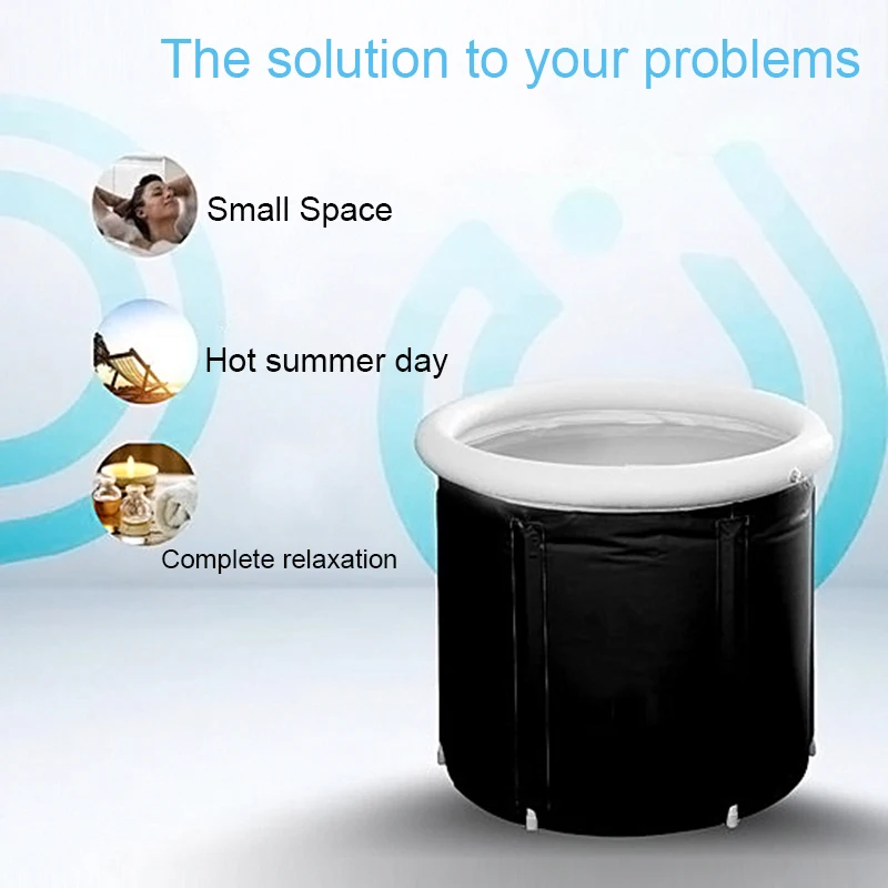 Factory Customized Fitness Man Adult PVC Portable Bath Tub Folding Bathtub for Ice
