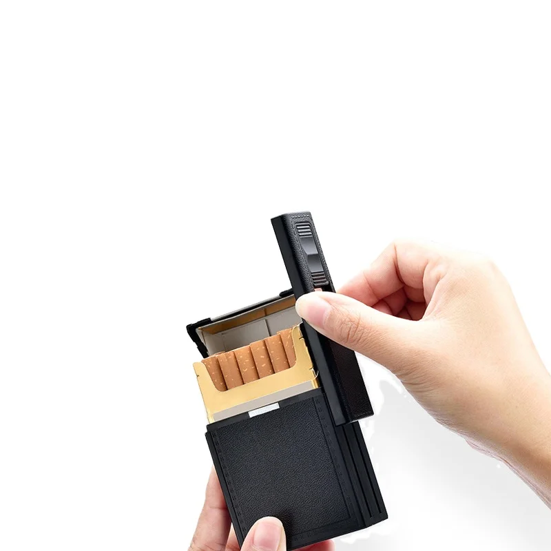 Cigarette Box With USB COIL Lighter  Pocket Cigarette Tobacco packing box for cigarette plastic body box