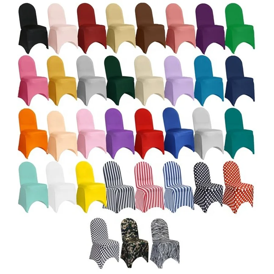 wholesale Dining Spandex Banquet Folding Chairs Black White Christmas Holiday Slipcovers Covers Living Room Wedding Events