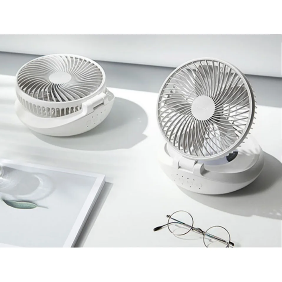 New Product Type-C Input LED Night Lamp Detachable Foldable Portable Rechargeable Table Fan
