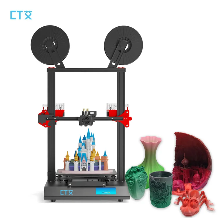 Industrial FDM 3D Printer single color multicolor option Metal axis Impresora 3d Automatic leveling 3d printer