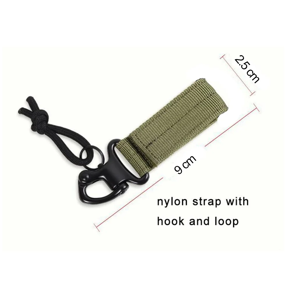 Cheap custom EDC molle climbing backpack hanging clip keychain nylon webbing carabiner hook tactical eagle beak belt buckle
