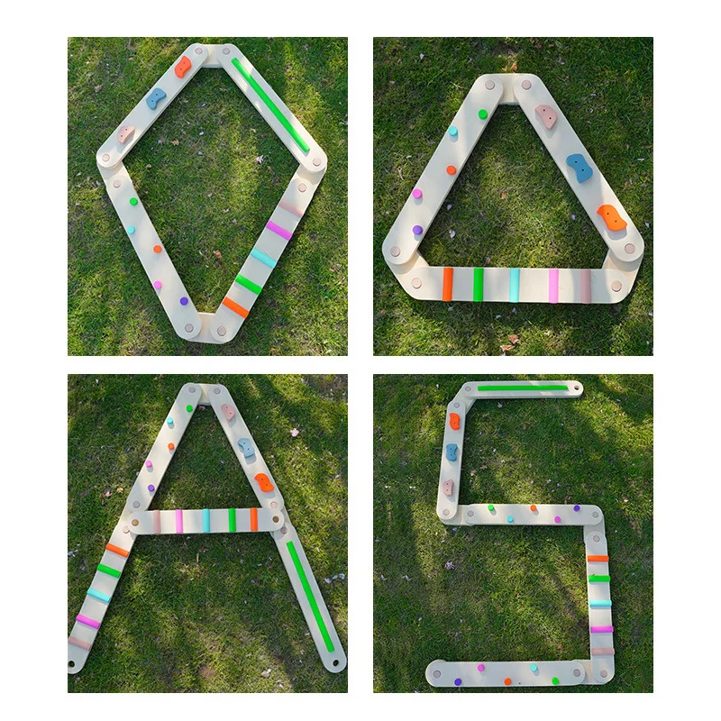 Wooden Balance Beam 6 PCS Toddler Balance Boards Montessori Balance Beam Coordination Gymnastics Obstacle Course Toys