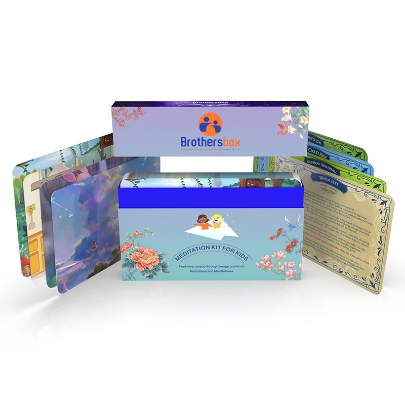 Custom Mindfulness Daily Self Motivational Meditation Cards Deck For Kids Adults Women