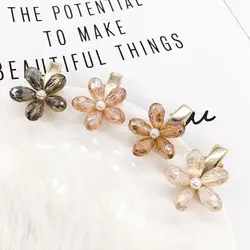 Lovely Rhinestone Flower Simulate Pearl Hair Clips Hairpins Bling  Hair Jewelry Barrettes For Kids/Women Gifts
