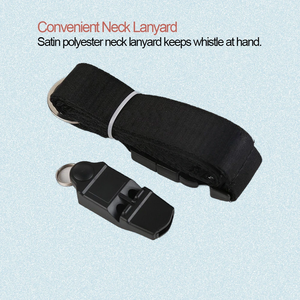 Perfect Sound UP 130dB Convenient Lanyard Slim Profile Durable ABS Referee Neck Whistle