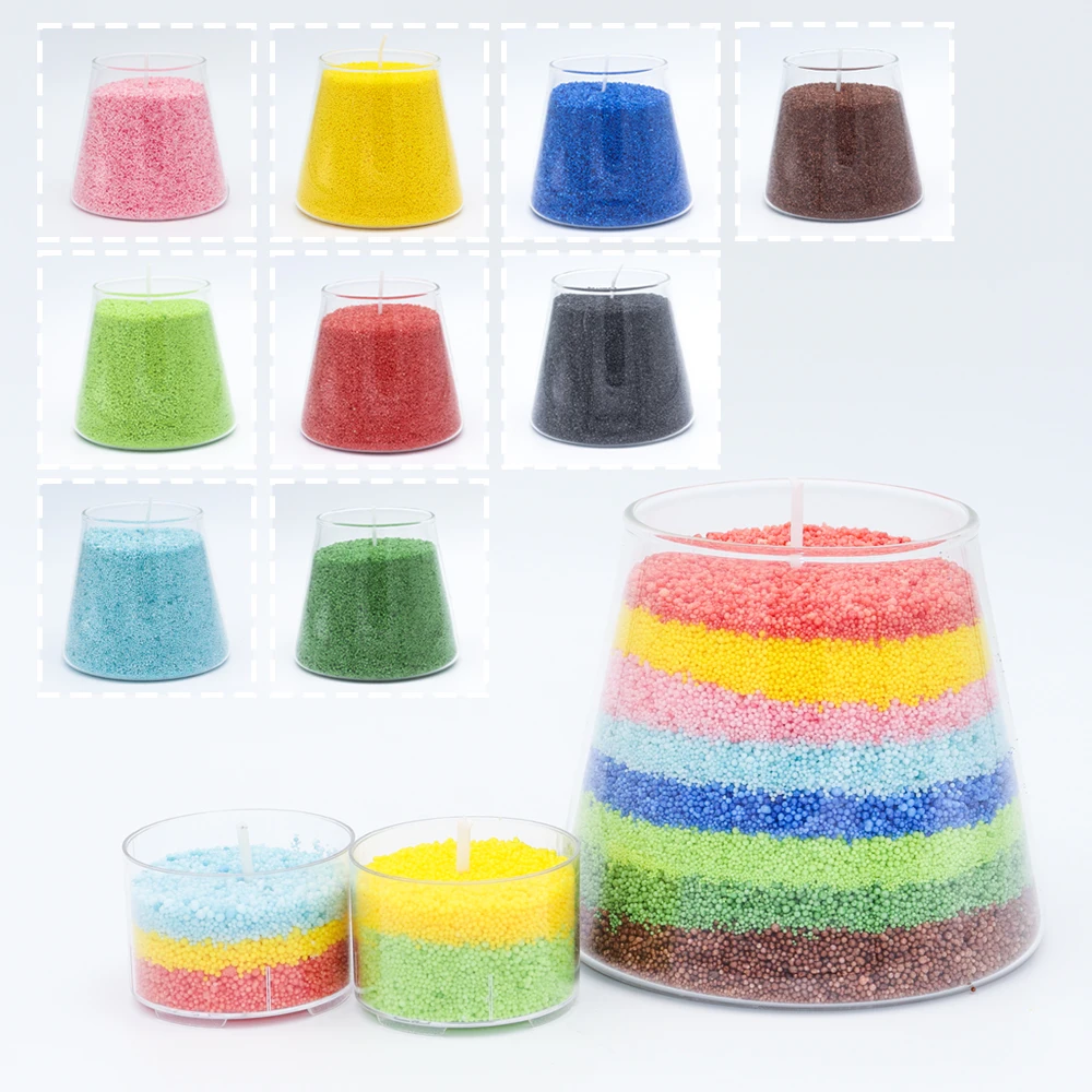 Manufacturer wholesale raw material granular colored sand wax for candle making with  high quality