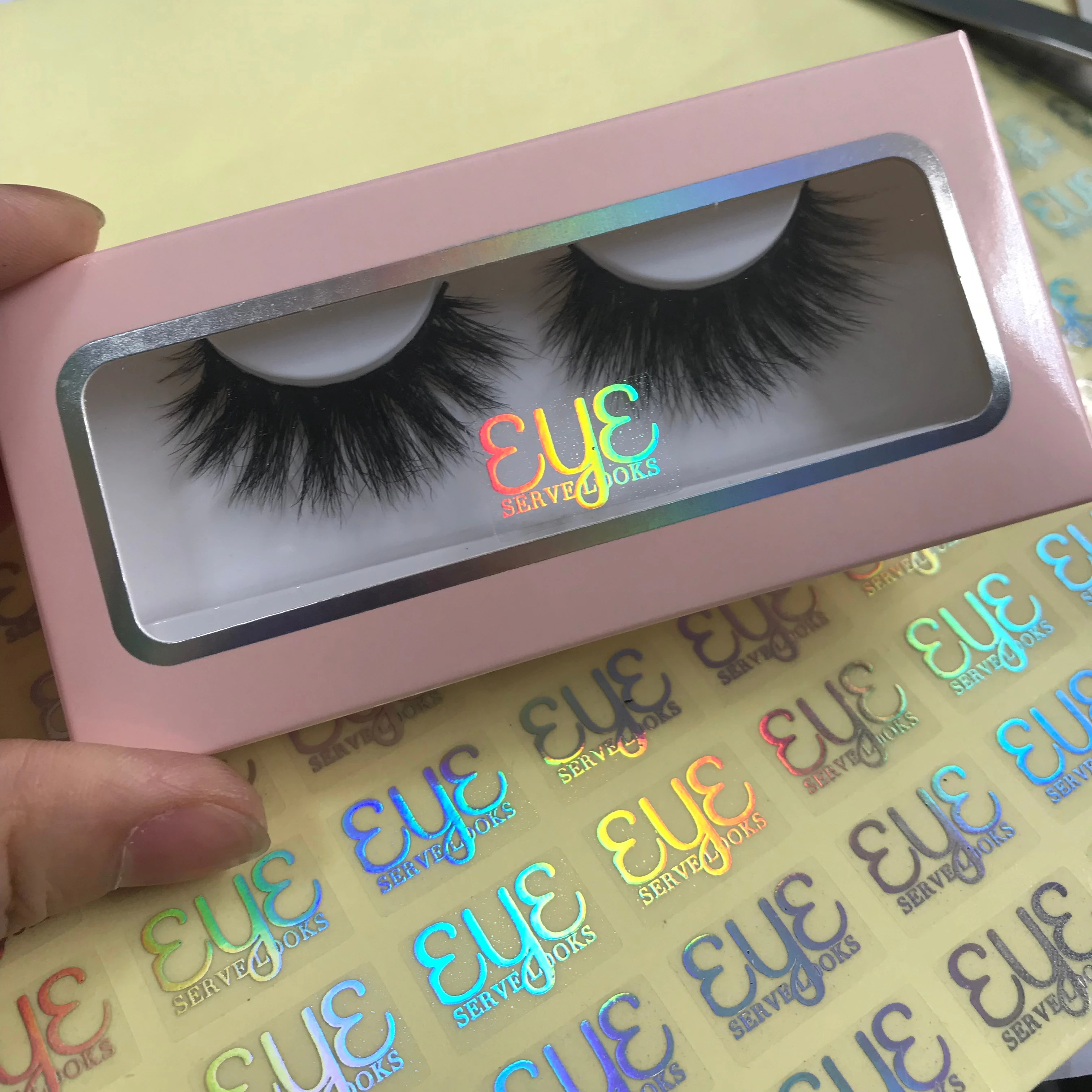 Customized holographic self-adhesive label sticker gift box milk tea cup sticker label printing high quality waterproof sticker