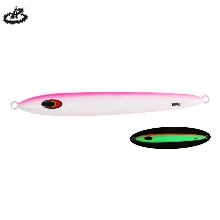 600g 700g Deep Sea Glow Metal Heavy Slow Fall Trolling Jigging Lure Tuna Artificial metal jig Fishing Lure