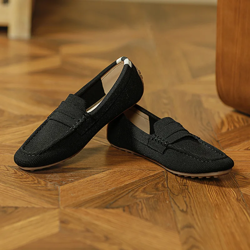 New Arrivals Customized Dress Ballet Shoes Loafers Driving Loafers Flat Casual Flying Weave Boat Flats Shoes For Women