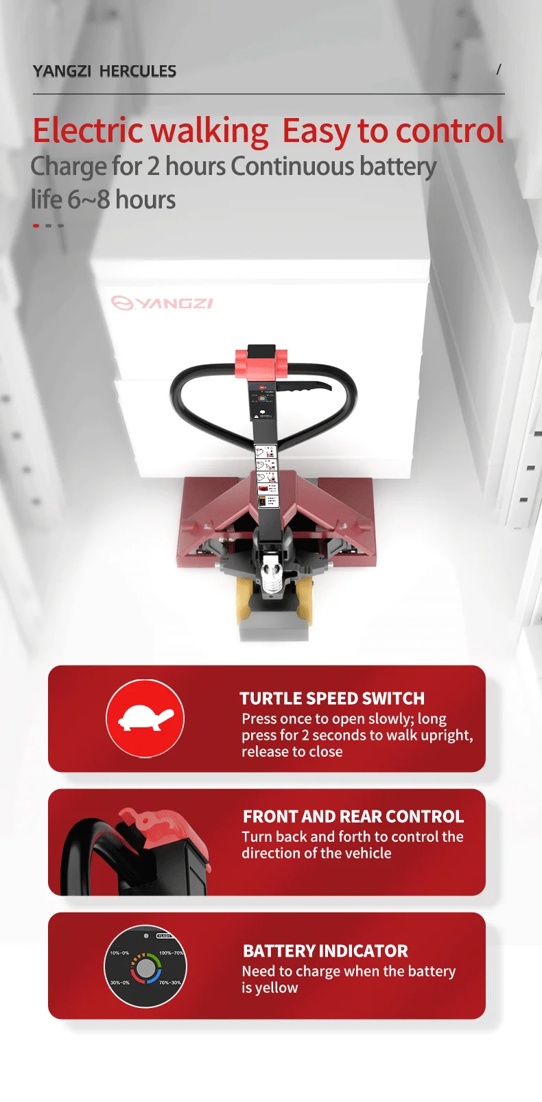 Yangzi Hydraulic Truck Hand Forklift 3 ton Pallet  Manual Forklift For Sale