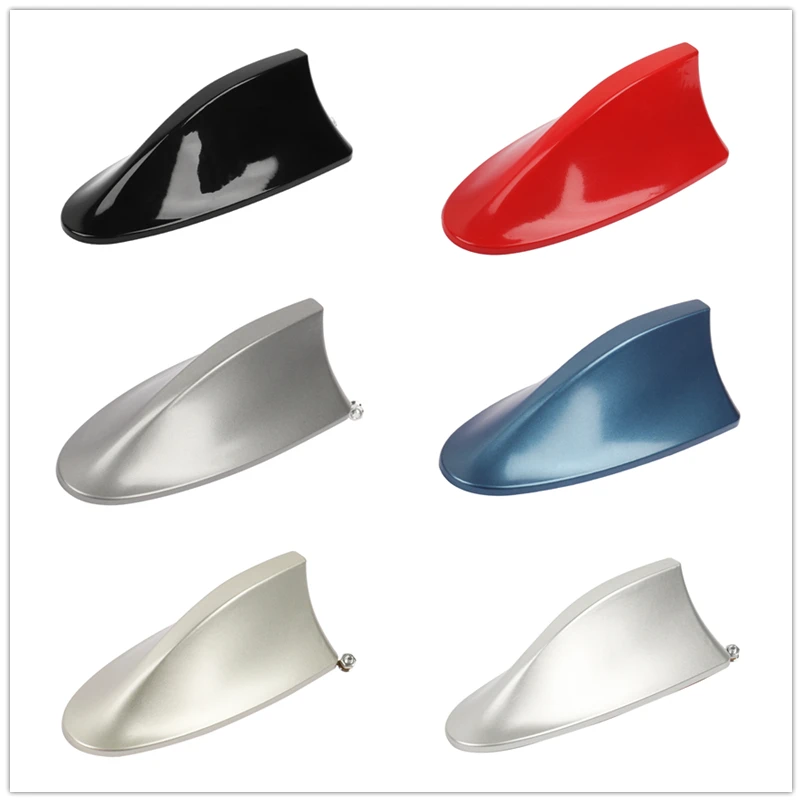 Universal Car Shark Fin Antenna Radio Aerials FM/AM Signal Protective Aerial Styling Roof Decoration Sticker Base