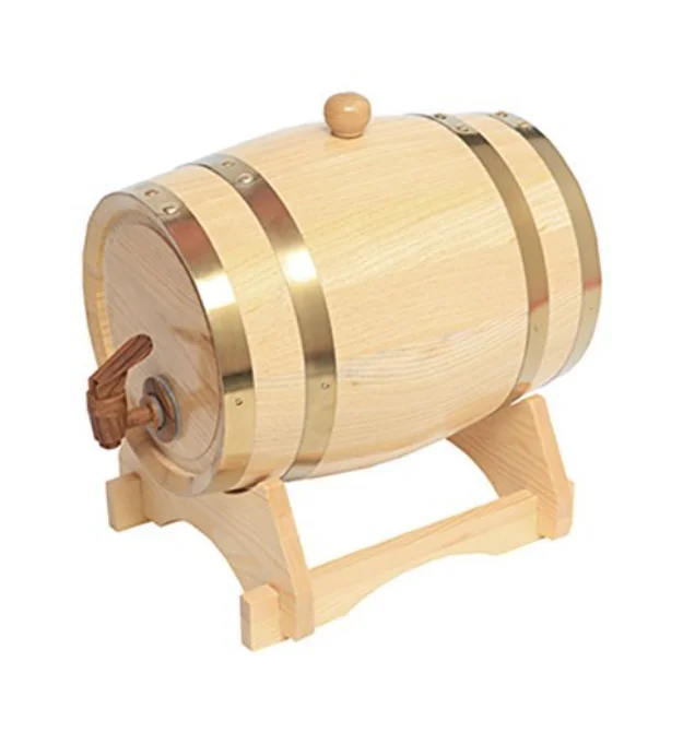 New Release Wooden Oak Barrel Wine Dispenser for Household Whisky Decanter Wine Spirits and Beer Cooler and Storage