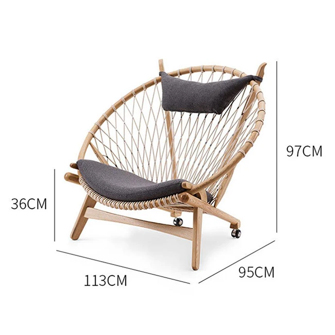 
Modern style replica Circle wooden lounge chair 