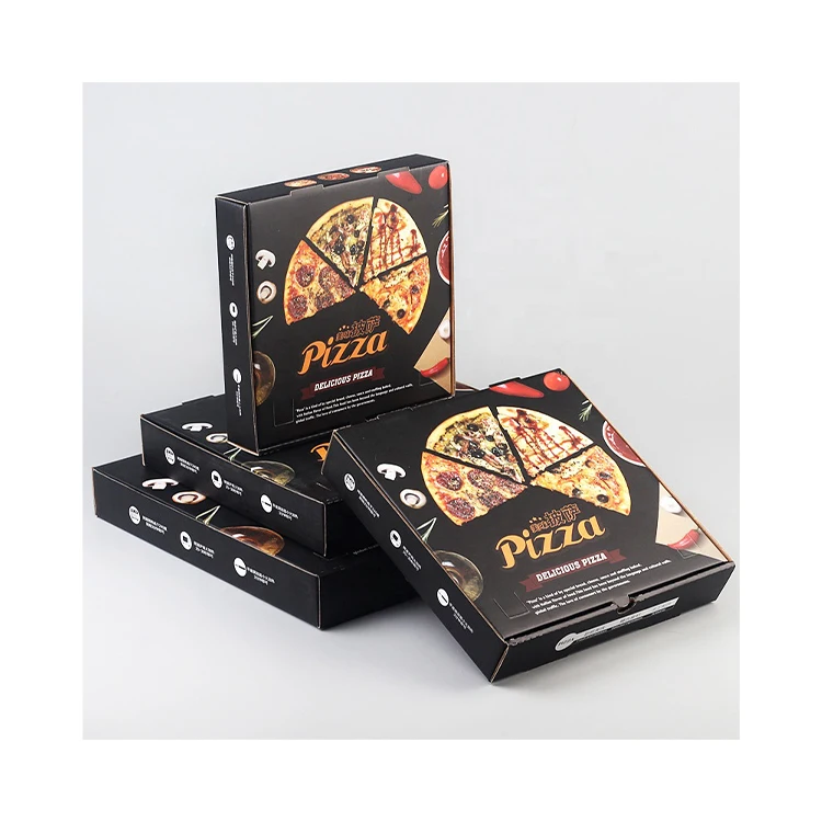 Wholesale New Product Hot Selling Custom Printed Design Kraft Paper Brown Pizza Box Carton
