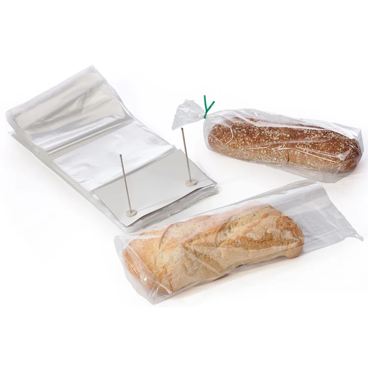 Transparent plain clear bread food package LDPE wicket plastic wicket bread bag with custom logo for food packaging