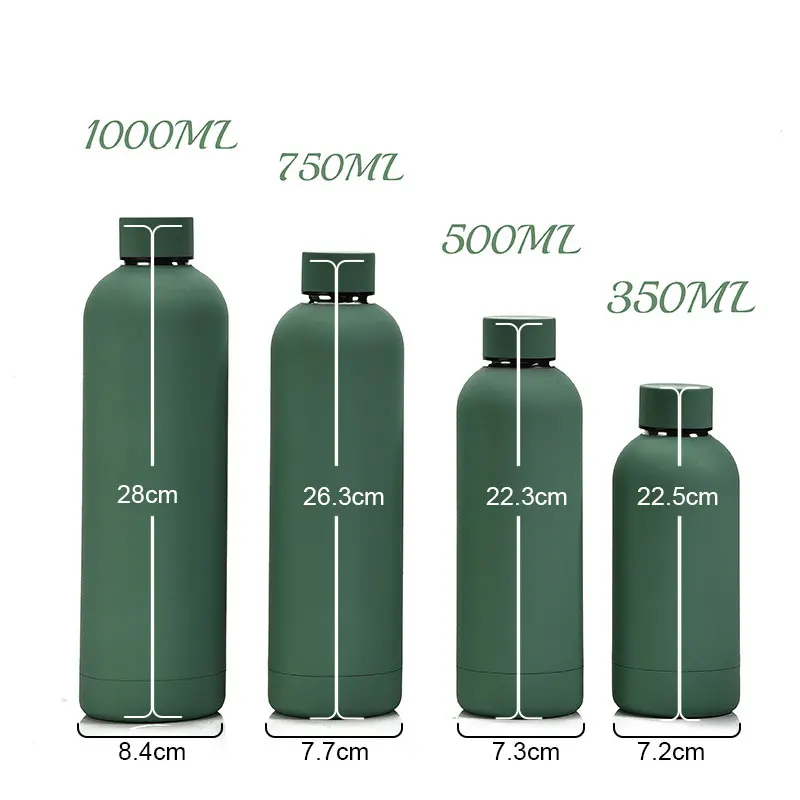 Botella Para De Agua Deportiva Acero Inoxidable Termo 500ml 17 oz Insulated Metal Stainless Steel Drink Gym Sports Water Bottle