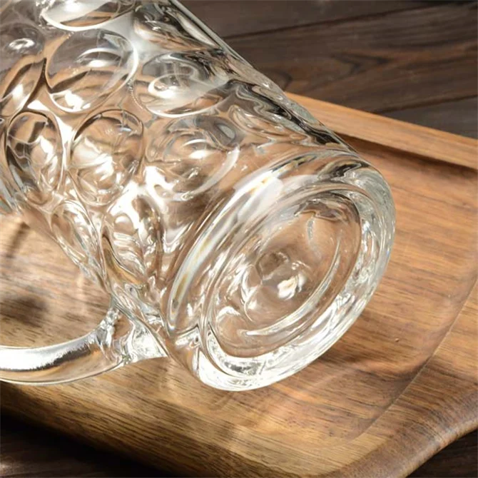 Cheap Prices Sale  Engraved Personalized Insulated Funny Dimpled Custom 1.3L Glass Beer Mugs