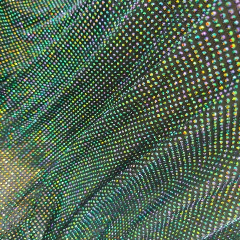 Fashion Design AB Rhinestones Shining Crystal with Mesh Fabric for Fashion Show Accept Customization