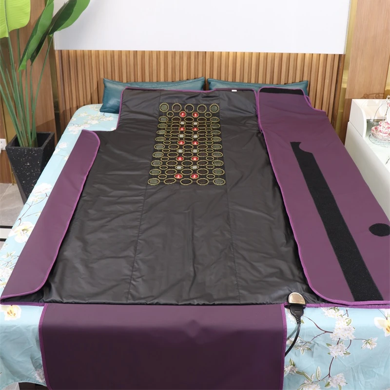 fuerle commercial higher dose infrared sauna blanket low emf full body red sauna blanket portable