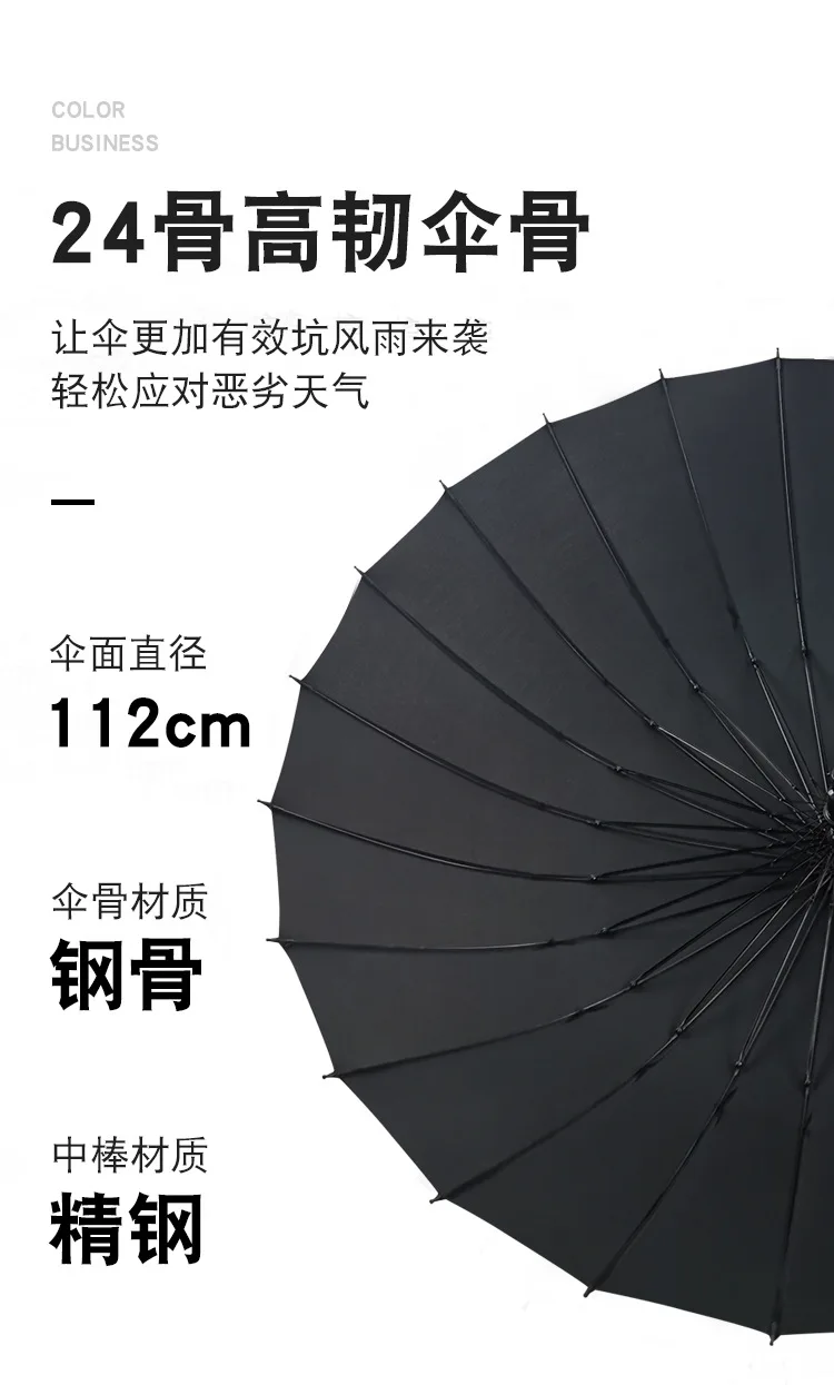 Custom logo prints  windproof straight PU straight handle car umbrella