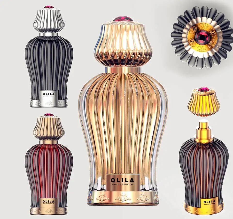 Custom Luxury Gold Crown Glass Perfume Bottle for Dubai 100ml Private label