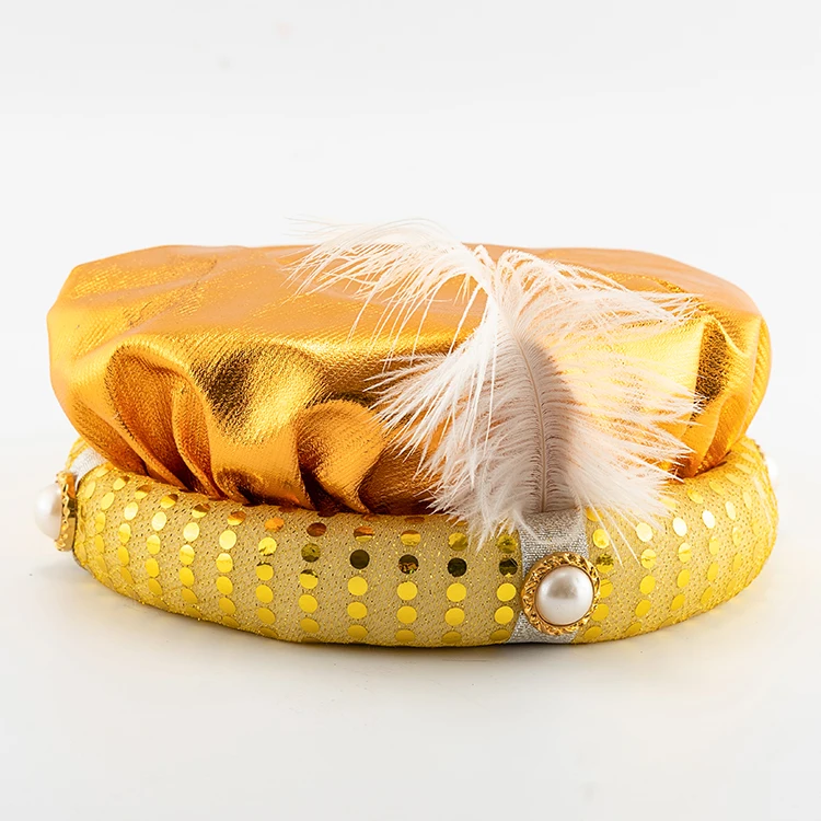 
Halloween Accessories Aladdin hat India Aladdin feather hat 