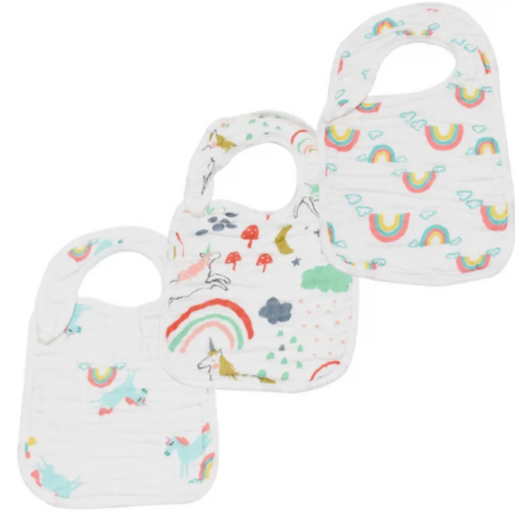 8layer 100% Cotton Muslin baby bandana drool bibs