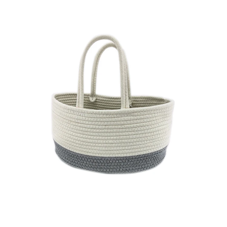 
Factory selling cotton rope beach tote bags large storage basket handbag 
