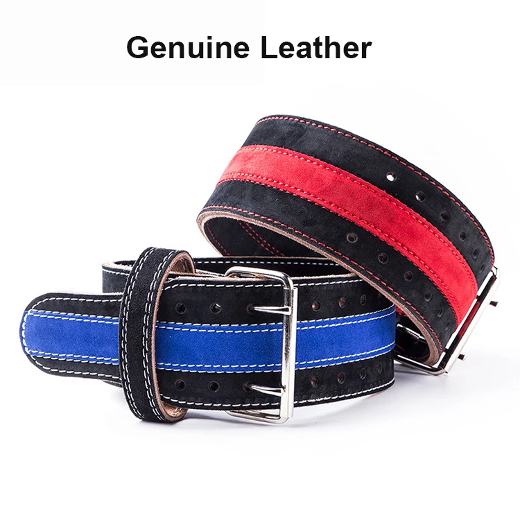 High Quality Unisex Authentic Leather Gym Back Support Weight Lifting Belt