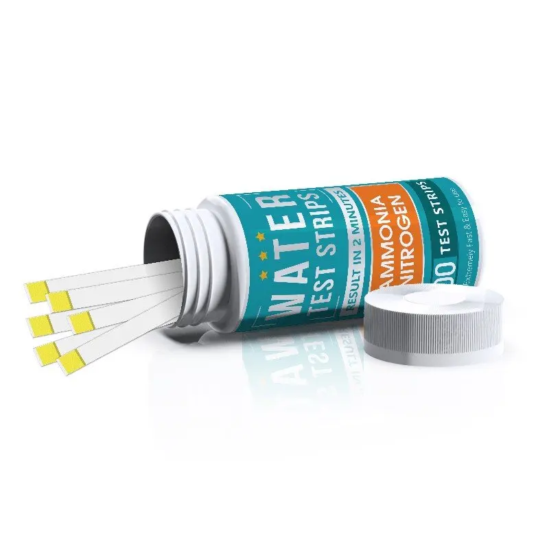 Water Quality Ammonium Nitrogen Test Strips with Activator, Pack of 100