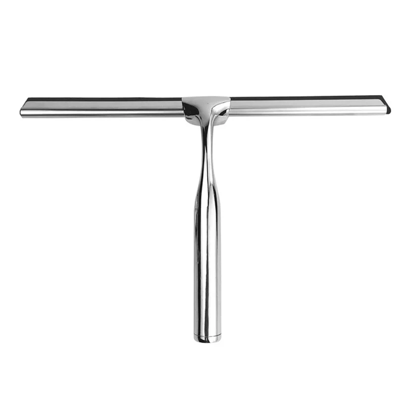 10 Inch Stainless Steel Window Squeegee Shower Cleaning Wiper with Adhesive Hook Glass scraper cleaner Cleaning tool