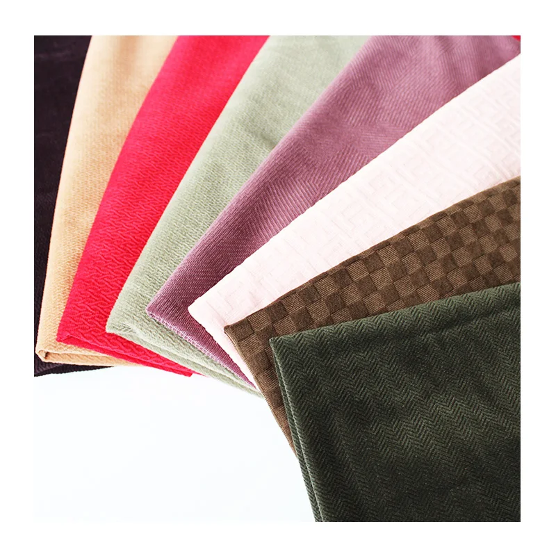 Recycled 100%polyester home textile fabric burnout fleece fabric sofa textile for home deco