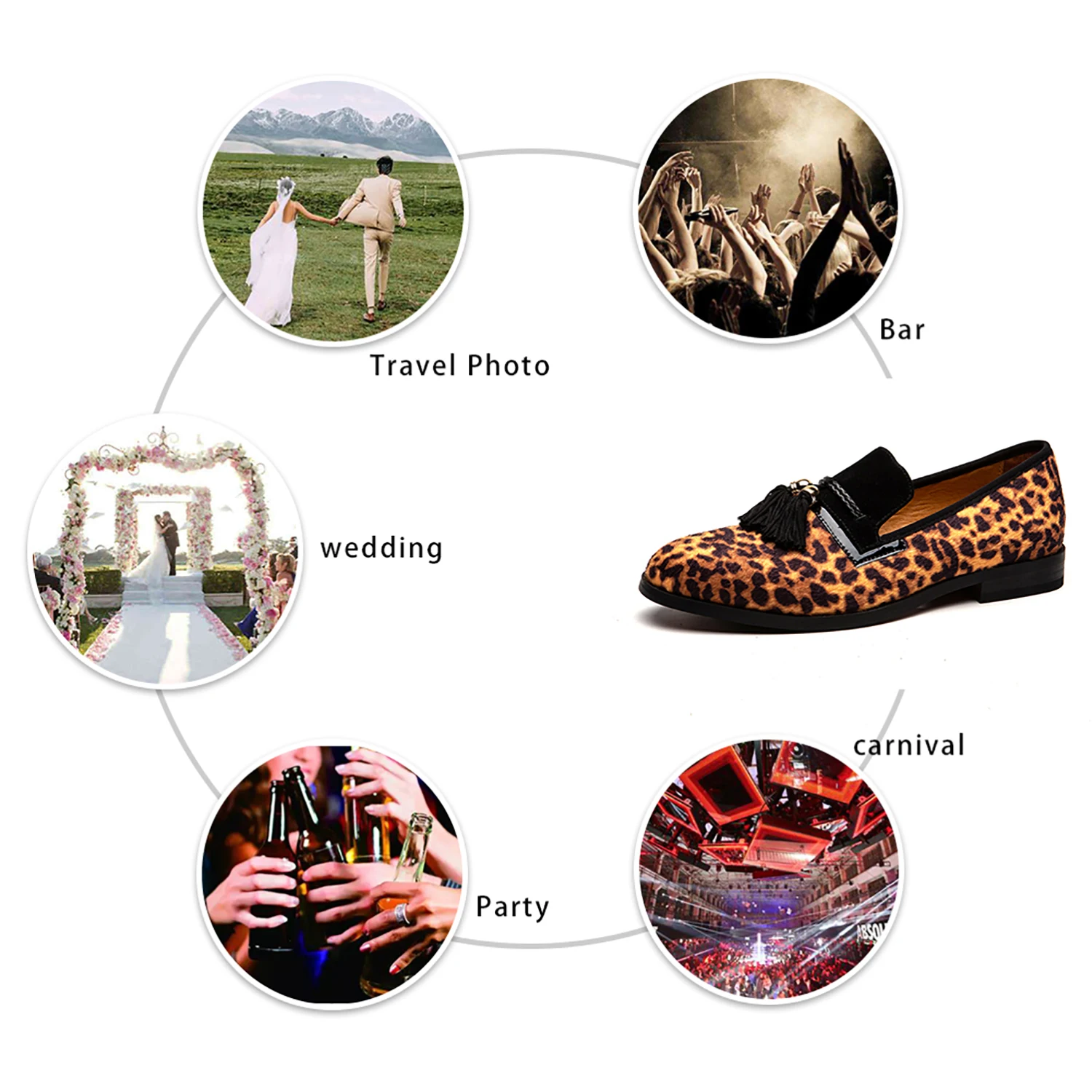 Slip-on Dress Shoes for Men Tassel Formal Business Wedding Loafers Shoes