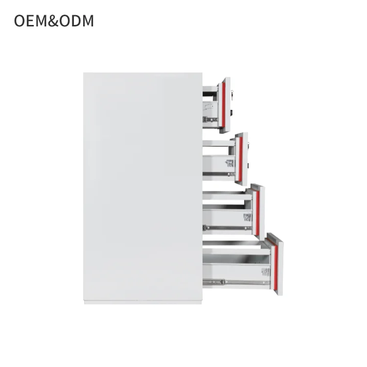 Factory Price Fireproof Cabinet Steel Storage File Cabinet Office Furniture Metal Fire Resistant 4 Drawer Filing Cabinet