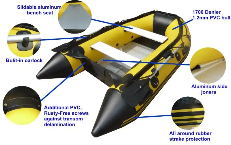 PVC Inflate Speed Boat Motor Sports Boat  fishing inflatable dinghy boat For Sale