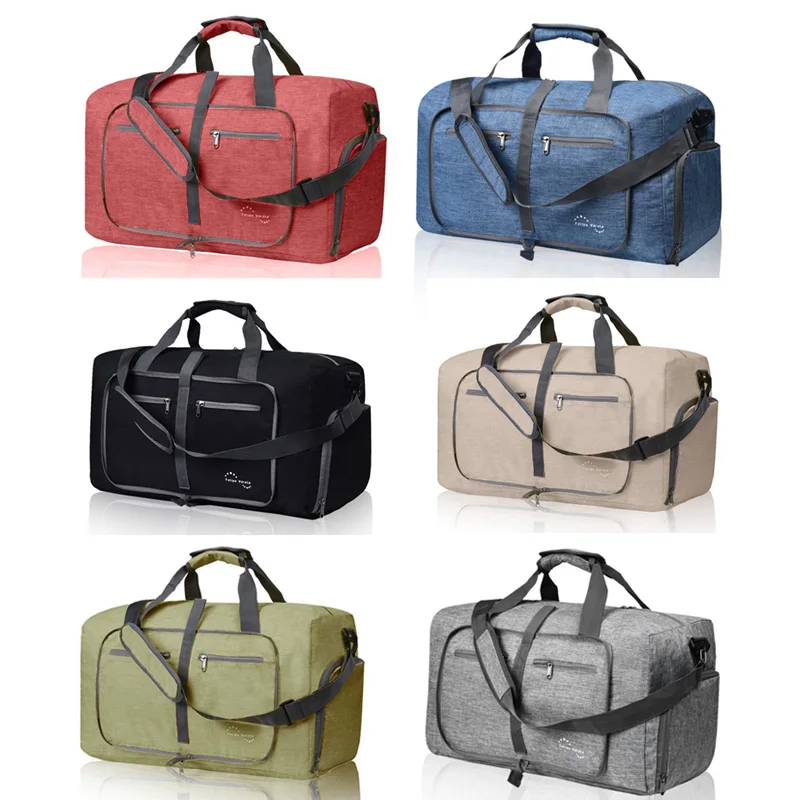 Lightweight Sport Foldable Travel Duffel Bag Large Travel Luggage Bag with Shoes Compartment