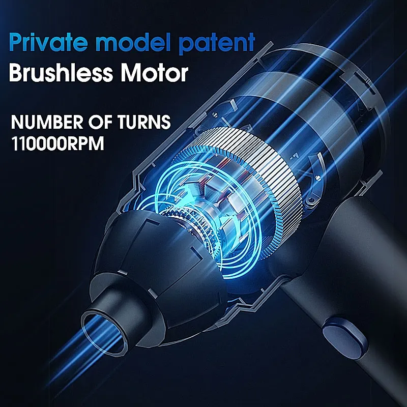 Portable Handheld 2 in 1 Mini Cordless Compressed Electric Air Duster Blower Gun Wireless Vacuum Cleaner For Car Home Office
