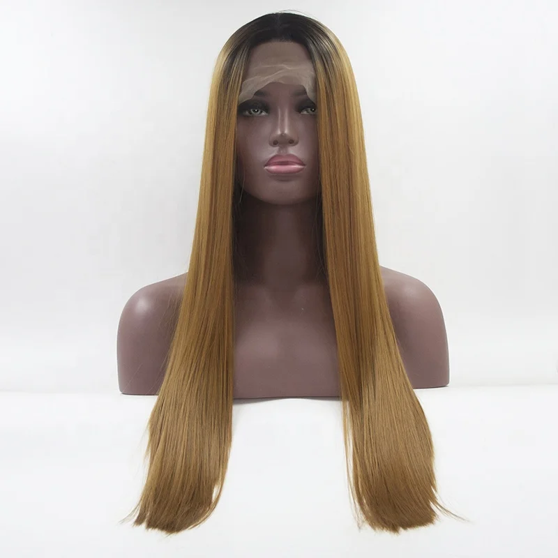 Длинные светлые синтетические парики на шнуровке по цене производителя, 16 дюймов