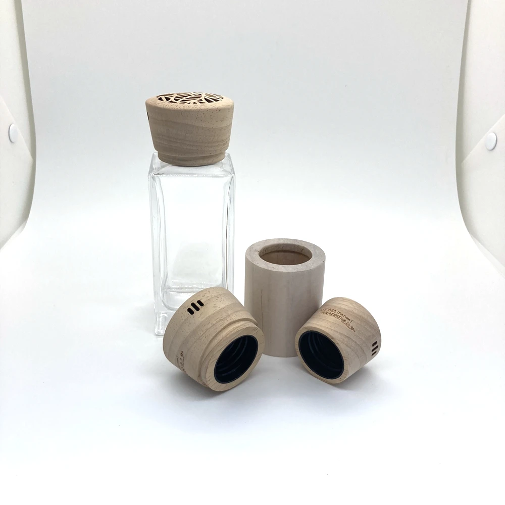 China Good Supplier Wooden Perfumr Cap With Metal Inner For Perfume Bottle