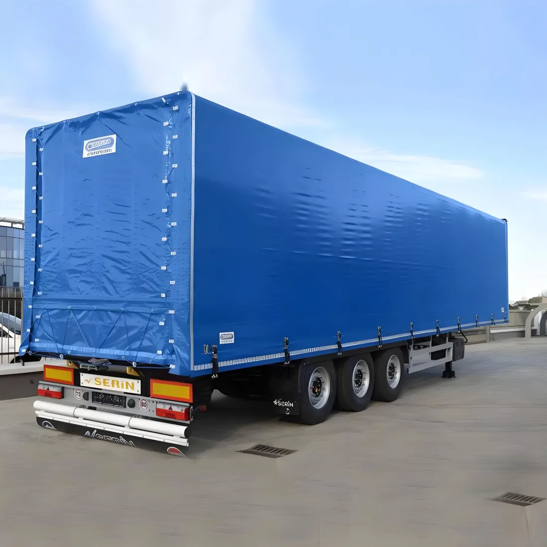 900Gsm tensile strength flame retardant waterproof PVC coated tarp truck side curtain